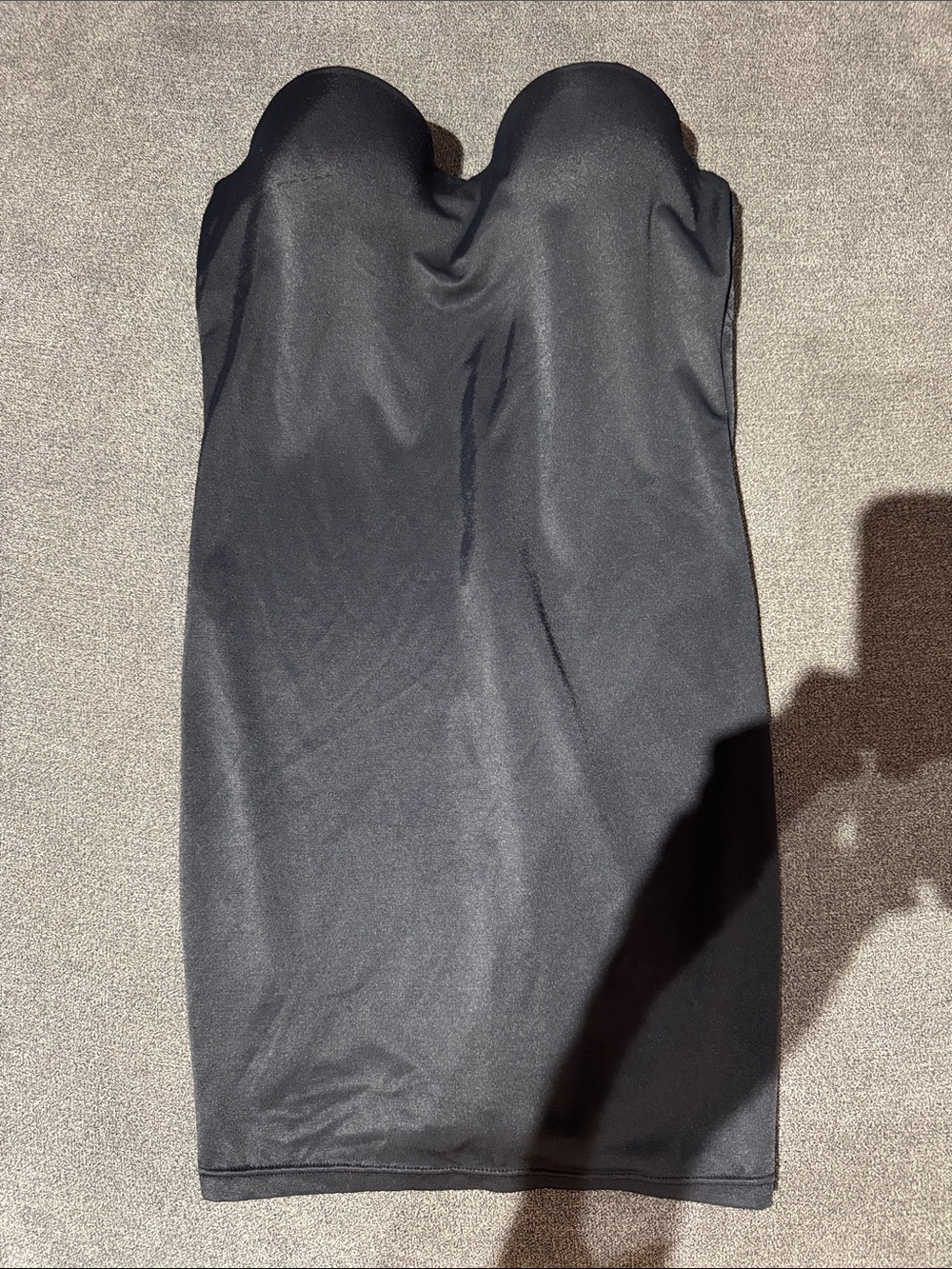 Vintage 09 Victoria’s Secret strapless, body con slip dress black built-in bra